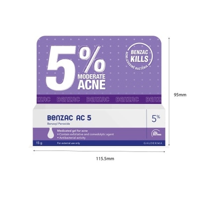 BENZAC Moderate Acne Gel 5% 15 gram