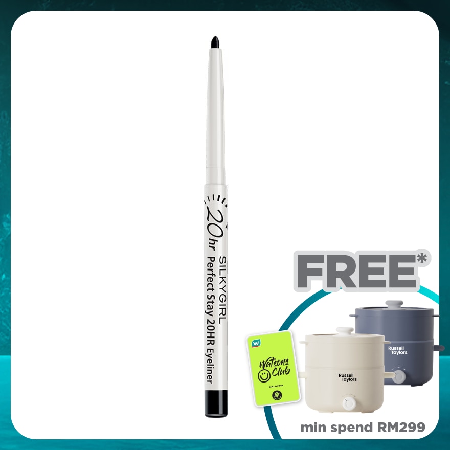 SILKYGIRL Perfect Stay 20HR Eyeliner 01 Blackest Black 1pc