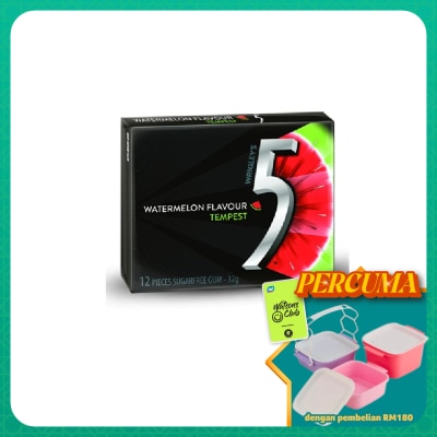 WRIGLEY'S - 5GUM Tempest Watermelon Flavor Chewing Gum 12's