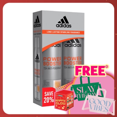 ADIDAS Men Deodorant Body Spray Power Booster 2 x 150ml