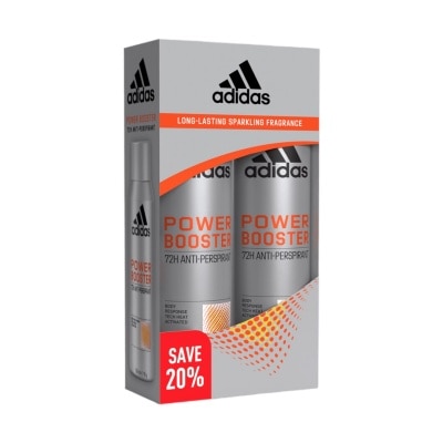 ADIDAS Men Deodorant Body Spray Power Booster 2 x 150ml