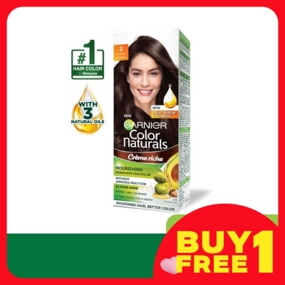 GARNIER HAIR COLOR Color Naturals 3 Dark Brown 1's