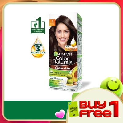 GARNIER HAIR COLOR - Color Naturals 3 Dark Brown 1's