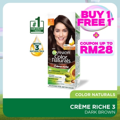 GARNIER HAIR COLOR Color Naturals 3 Dark Brown 1's