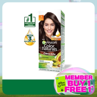 GARNIER HAIR COLOR Color Naturals 3 Dark Brown 1's