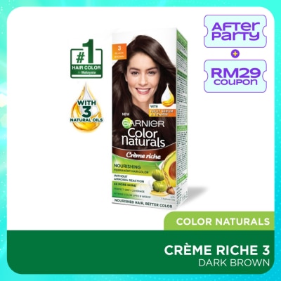 GARNIER HAIR COLOR Color Naturals 3 Dark Brown 1's
