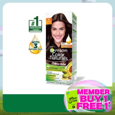 GARNIER HAIR COLOR Color Naturals 4 Brown 1's