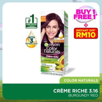 GARNIER HAIR COLOR Color Naturals 3.16 Red Burgundy 1's