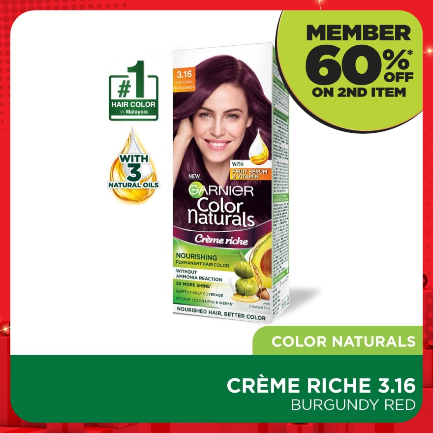 Color Naturals 3.16 Red Burgundy 1's