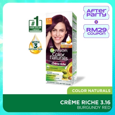 GARNIER HAIR COLOR Color Naturals 3.16 Red Burgundy 1's