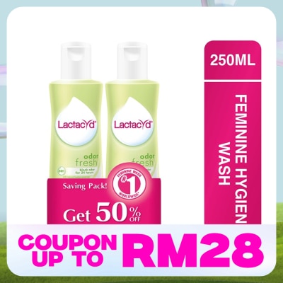 LACTACYD Feminine Wash All Day Fresh 2 x 250ml