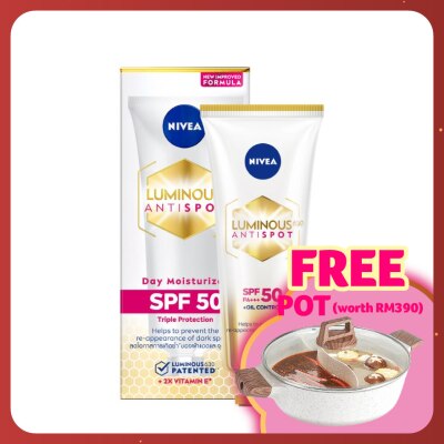 NIVEA LUMINOUS 630 Spotclear Spot Protect SPF50 Moisturizer 40ml