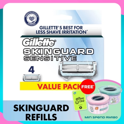 GILLETTE Skinguard Replacement Cartridge Refill 4s