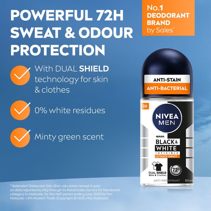 Deodorant B&W Ultimate Impact Roll On 50ml