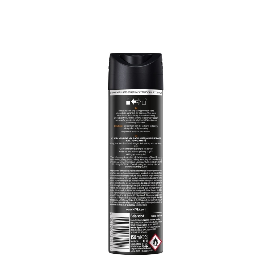 DEO MEN B&W ULTIMATE IMPACT SPRAY 150ML