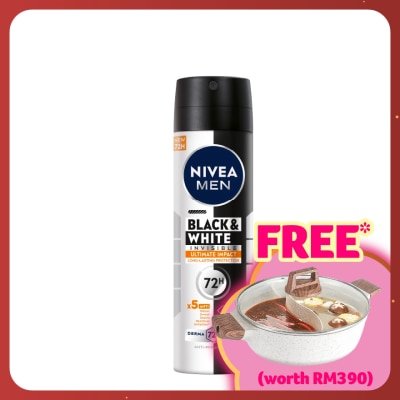 NIVEA FOR MEN DEO MEN B&W ULTIMATE IMPACT SPRAY 150ML