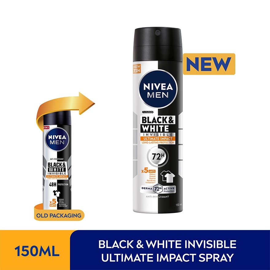 DEO MEN B&W ULTIMATE IMPACT SPRAY 150ML