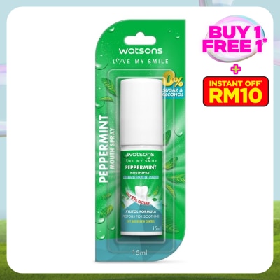 WATSONS Peppermint Mouth Spray 15ml