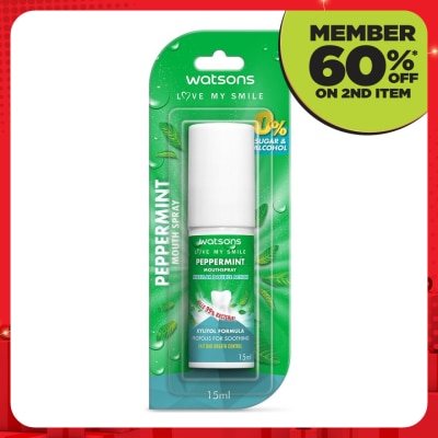 WATSONS Peppermint Mouth Spray 15ml