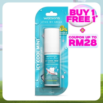 WATSONS Icy Cool Mint Mouth Spray 15ml
