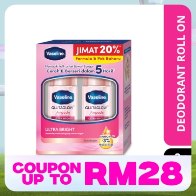 VASELINE Deo Roll On Ultra Bright Twinpack 2x45ml