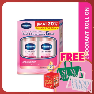 VASELINE Deo Roll On Ultra Bright Twinpack 2x45ml