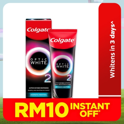 COLGATE Colgate Optic White O2 Oxygen Whitening Aromatic Menthol Toothpaste 85g