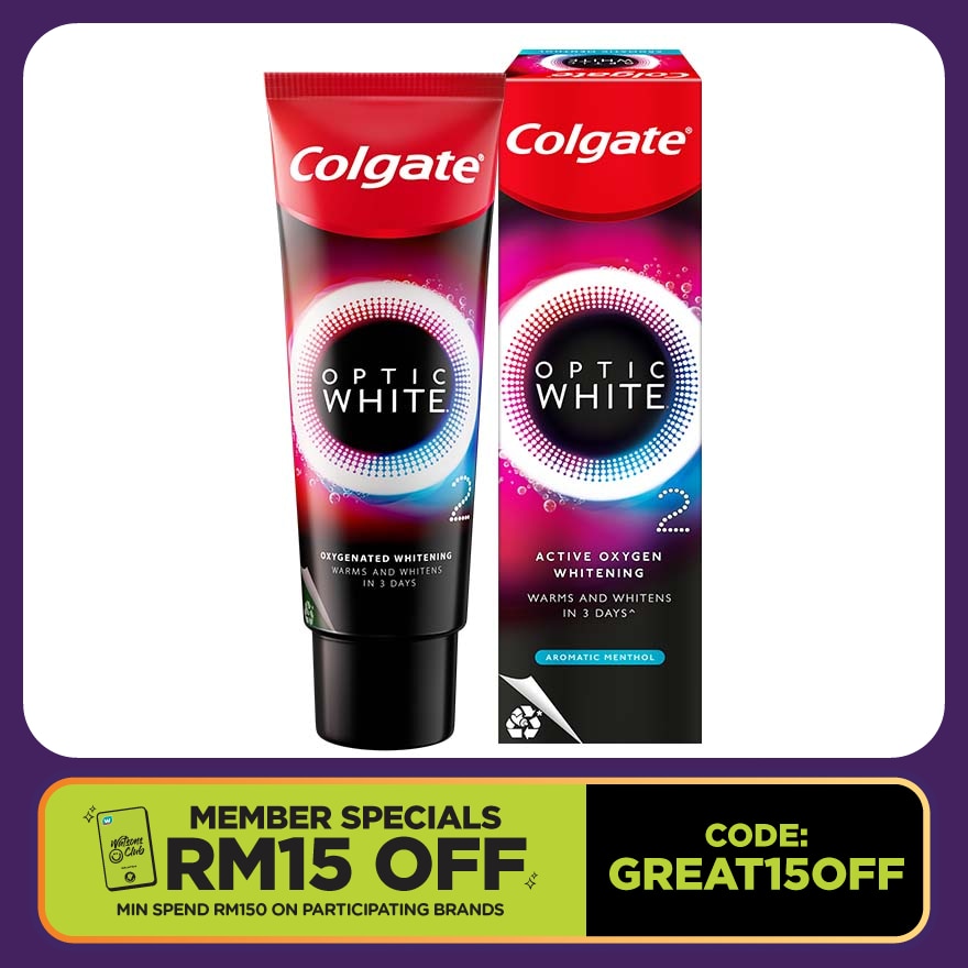 Optic White O2 Aromatic Menthol Toothpaste 85g