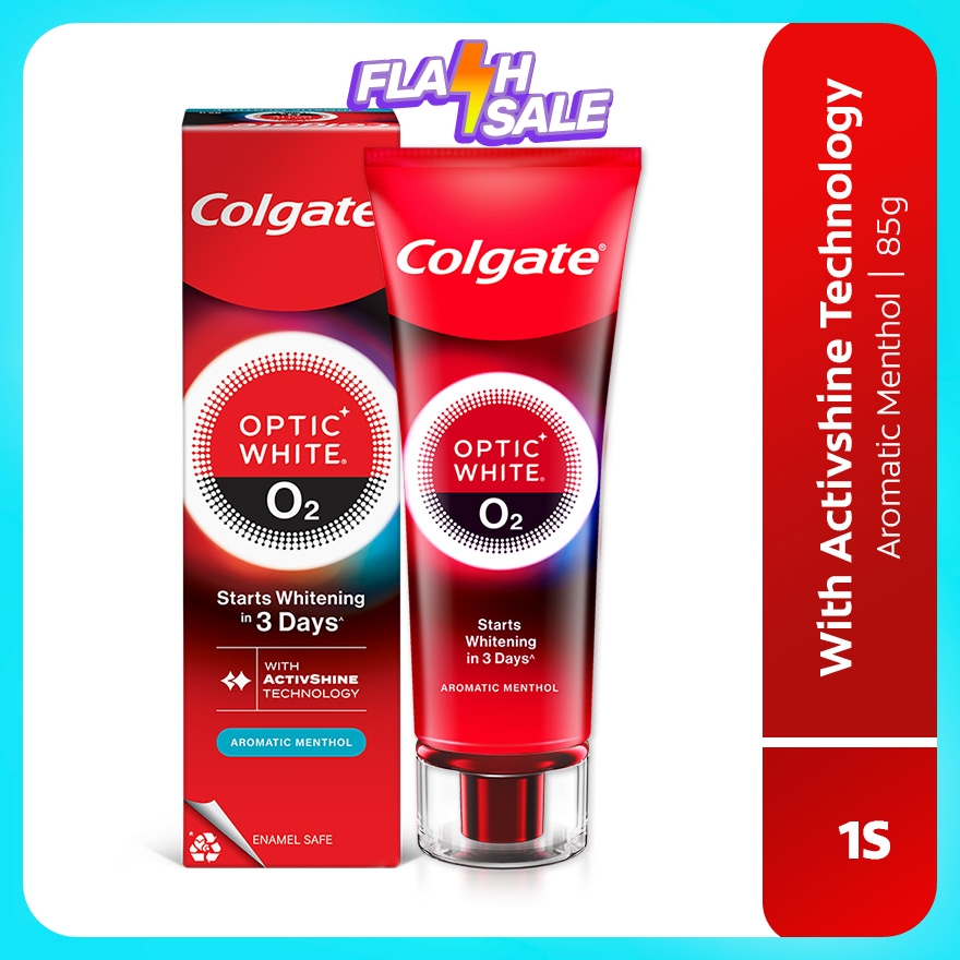 Colgate Optic White O2 Oxygen Whitening Aromatic Menthol Toothpaste 85g image