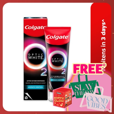 COLGATE Colgate Optic White O2 Oxygen Whitening Aromatic Menthol Toothpaste 85g