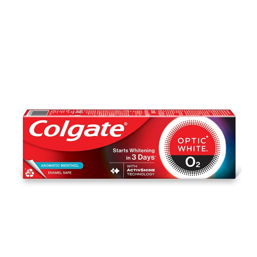 Colgate Optic White O2 Oxygen Whitening Aromatic Menthol Toothpaste 85g