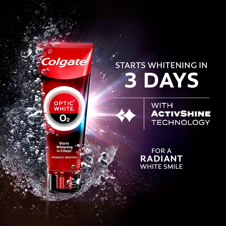 Colgate Optic White O2 Oxygen Whitening Aromatic Menthol Toothpaste 85g