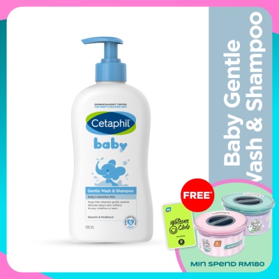 CETAPHIL Baby Wash & Shampoo For Hair & Body 400ML