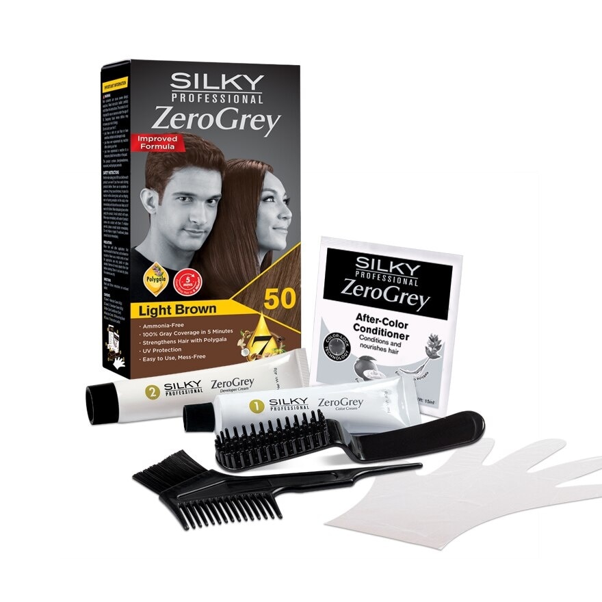 Professional Zerogrey Haircolor 50 Light Brown 1s