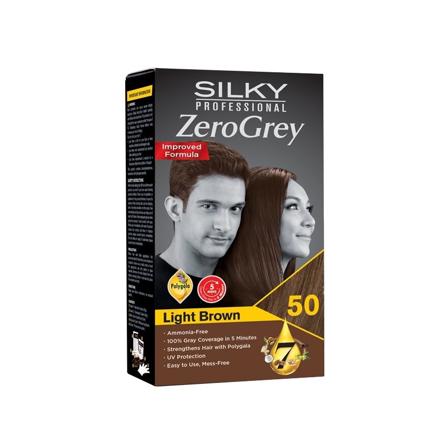 Professional Zerogrey Haircolor 50 Light Brown 1s