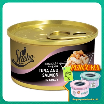 SHEBA Cat Wet Food Tuna & Salmon in Gravy 85gm