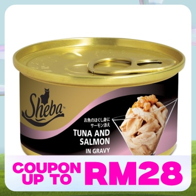 SHEBA Cat Wet Food Tuna & Salmon in Gravy 85gm