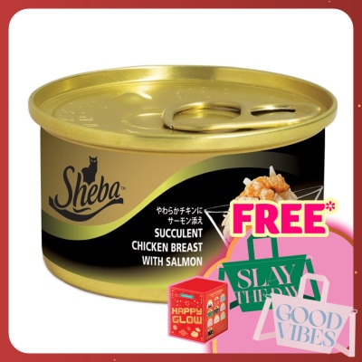 SHEBA Cat Wet Food Succulent Chicken Breast wSalmon 85gm