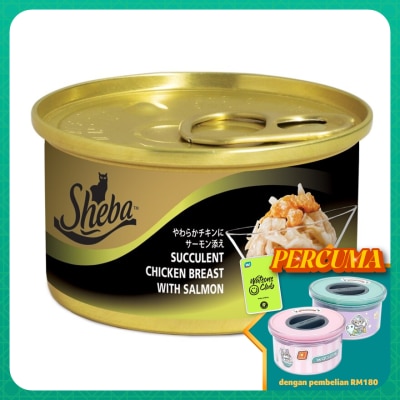 SHEBA Cat Wet Food Succulent Chicken Breast wSalmon 85gm