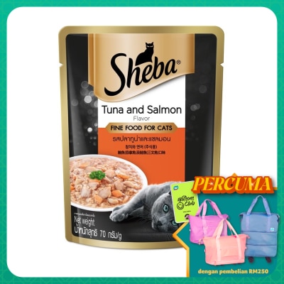 SHEBA Cat Wet Food Pouch Tuna Salmon 70gm