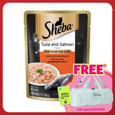 SHEBA Cat Wet Food Pouch Tuna Salmon 70gm