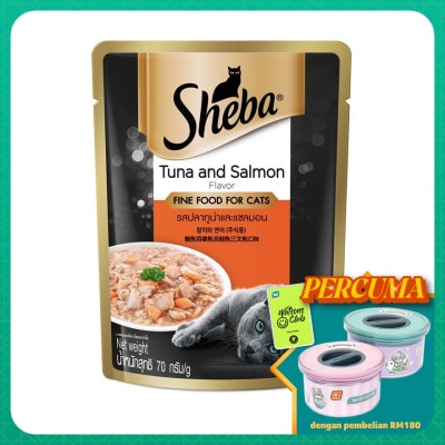 SHEBA Cat Wet Food Pouch Tuna Salmon 70gm