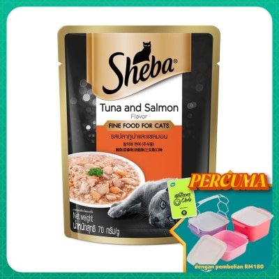 SHEBA - Cat Wet Food Pouch Tuna Salmon 70gm