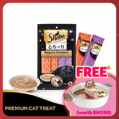 SHEBA Cat Treats Melty Tuna&Tuna Seafood 48gm