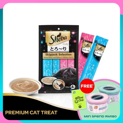 SHEBA Cat Treats Melty Katsuo&Katsuo Salmon 48gm