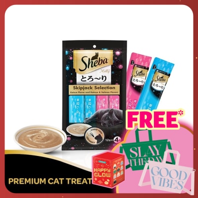 SHEBA Cat Treats Melty Katsuo&Katsuo Salmon 48gm