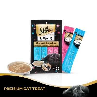 SHEBA Cat Treats Melty Katsuo&Katsuo Salmon 48gm