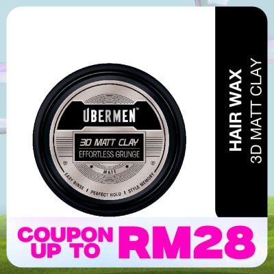 UBERMEN 3D Matt Clay Effortless Grunge 70g