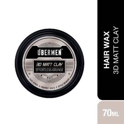 UBERMEN 3D Matt Clay Effortless Grunge 70g