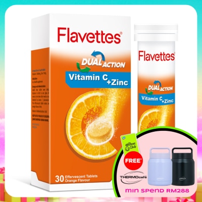 FLAVETTES - Effervescent VIT C + ZINC 30S